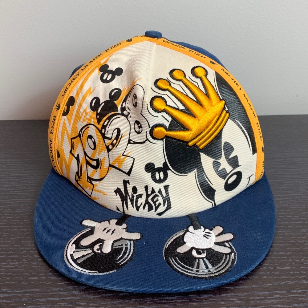 Disney Parks DJ Mickey Mouse Graphic Ball Cap with Crown